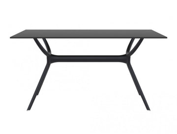 Table MALTA 140 cm stratifié HPL pour l&#8217;intérieur et l&#8217;extérieur en noir