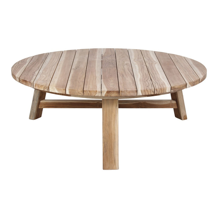 Table d'Appoint Ingo, Style Rustique en Bois de Teck Massif