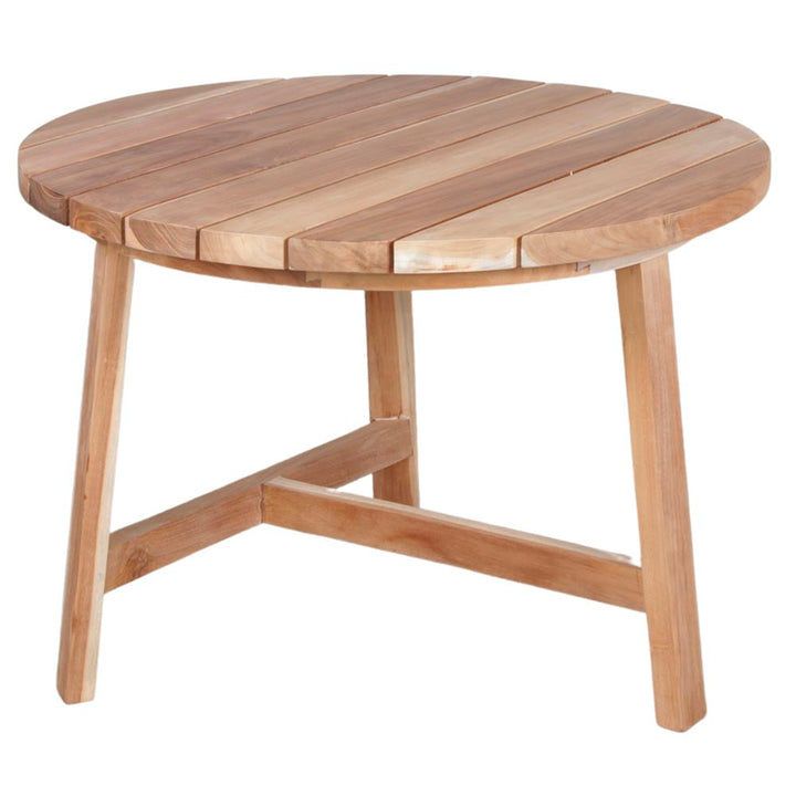 Table d'Appoint Ingo, Style Rustique en Bois de Teck Massif